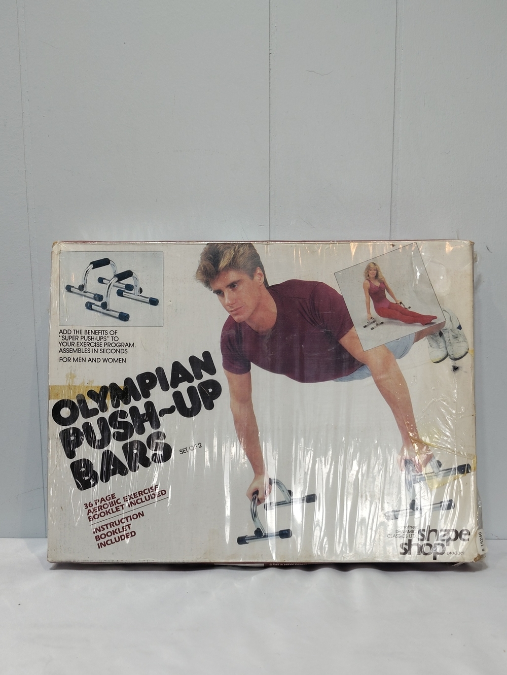 Shape Shop Olympian Push Up Bars Silver  Original Never Opened 1983‎